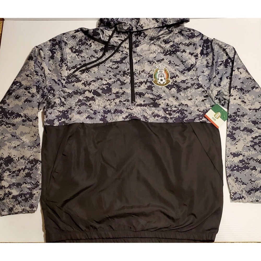 Mexico National Team Track Jacket Mens Large HKY Sportswear Black Camo NWT